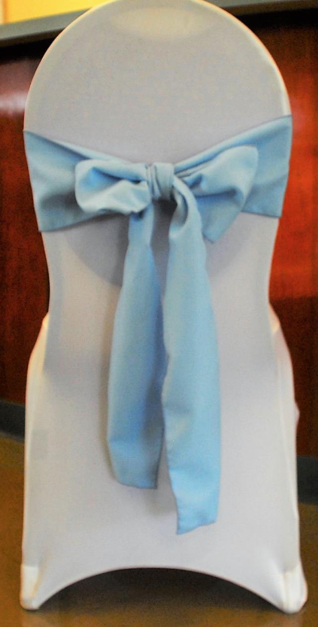 Rental store for 6  X 105  LIGHT BLUE CHAIR TIE in Murfreesboro TN