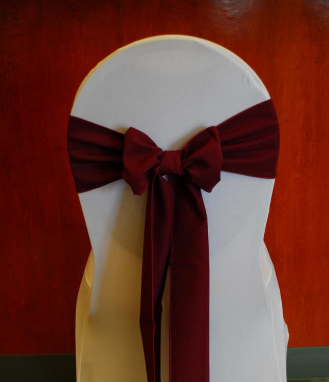 Rental store for 6  X 105  BURGUNDY CHAIR TIE in Murfreesboro TN