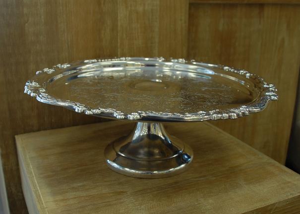 Rental store for 12  ROUND SILVER CAKE STAND in Murfreesboro TN