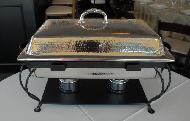 Rental store for 8 QT OBLONG HAMMERED STAINLESS CHAFER in Murfreesboro TN