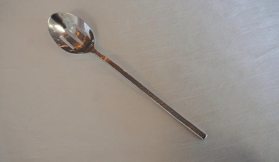 Rental store for 13  SLOTTED SERVING SPOON HAMMERED in Murfreesboro TN
